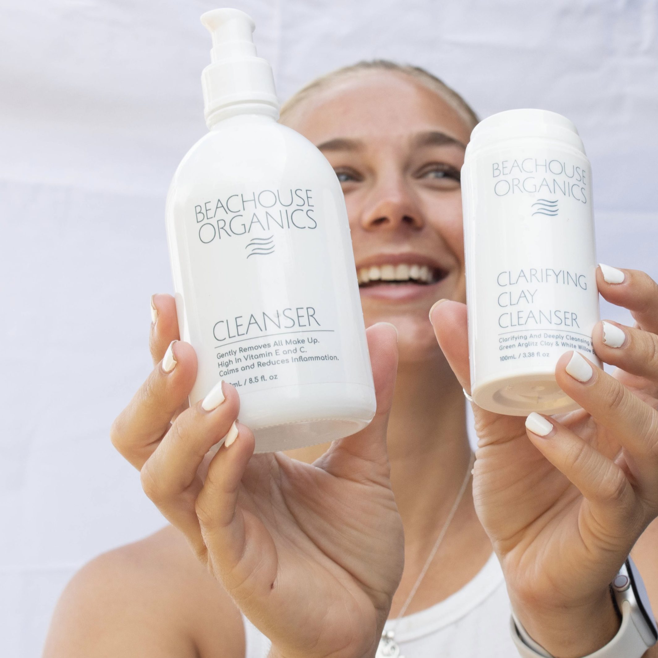 double cleanse with oil cleanser and clay cleanser